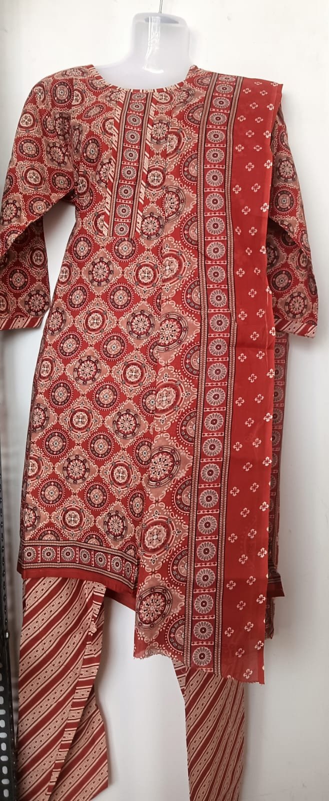 Rust Mandala Charm Kurti Set