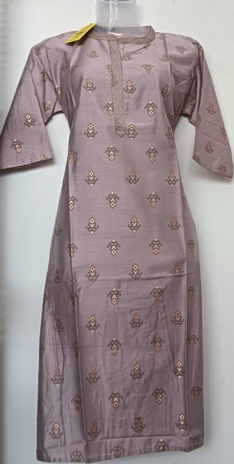 Dusty Rose Mirror Charm Kurti