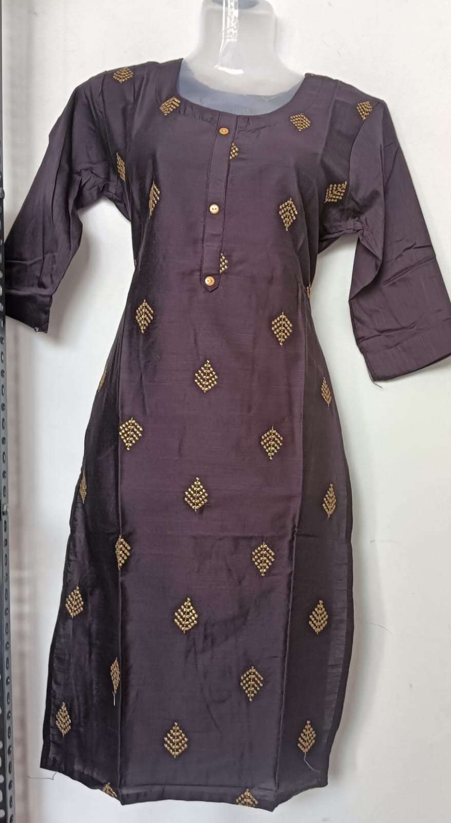 Midnight Gold Motif Kurti