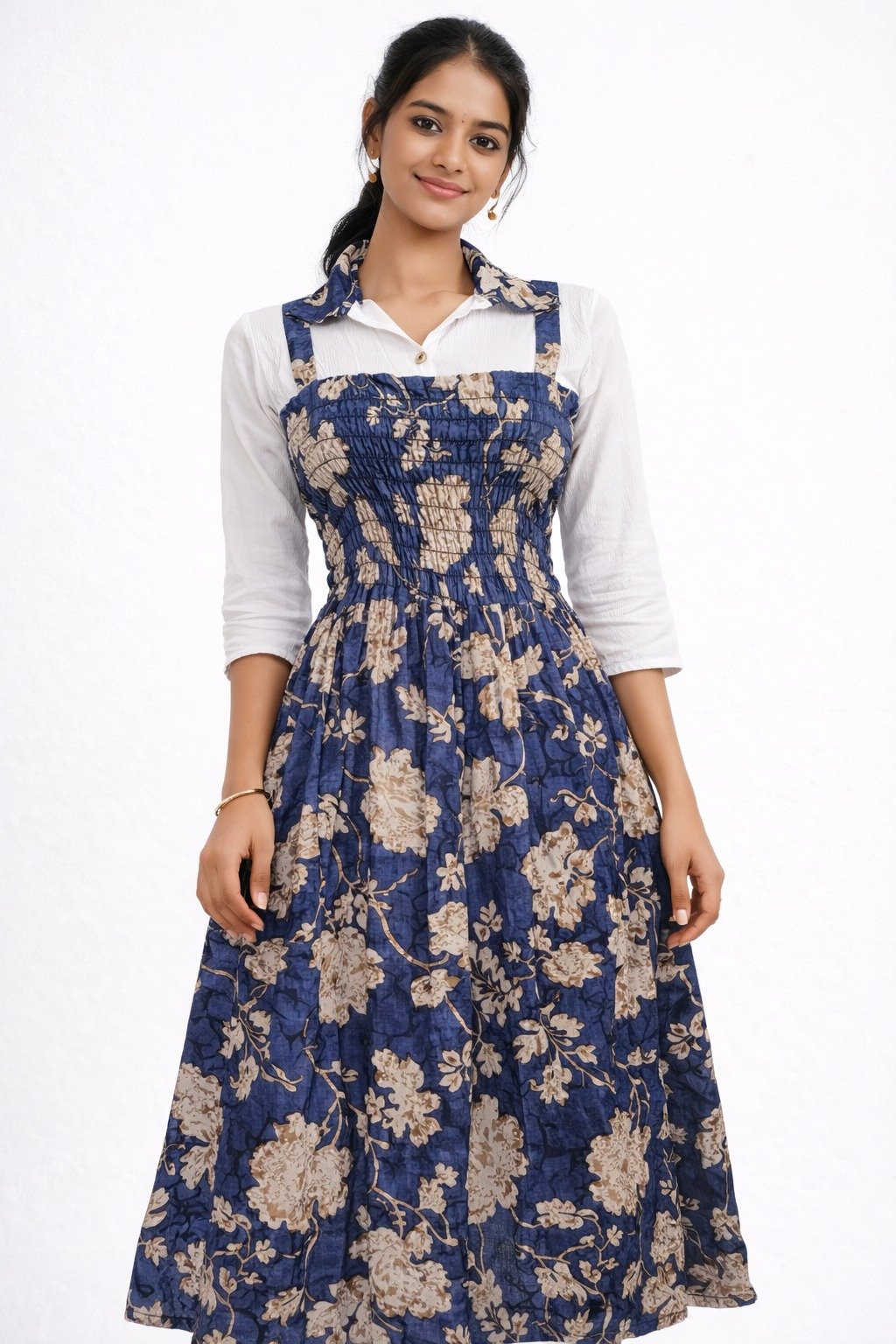 Floral Indigo Layered dress