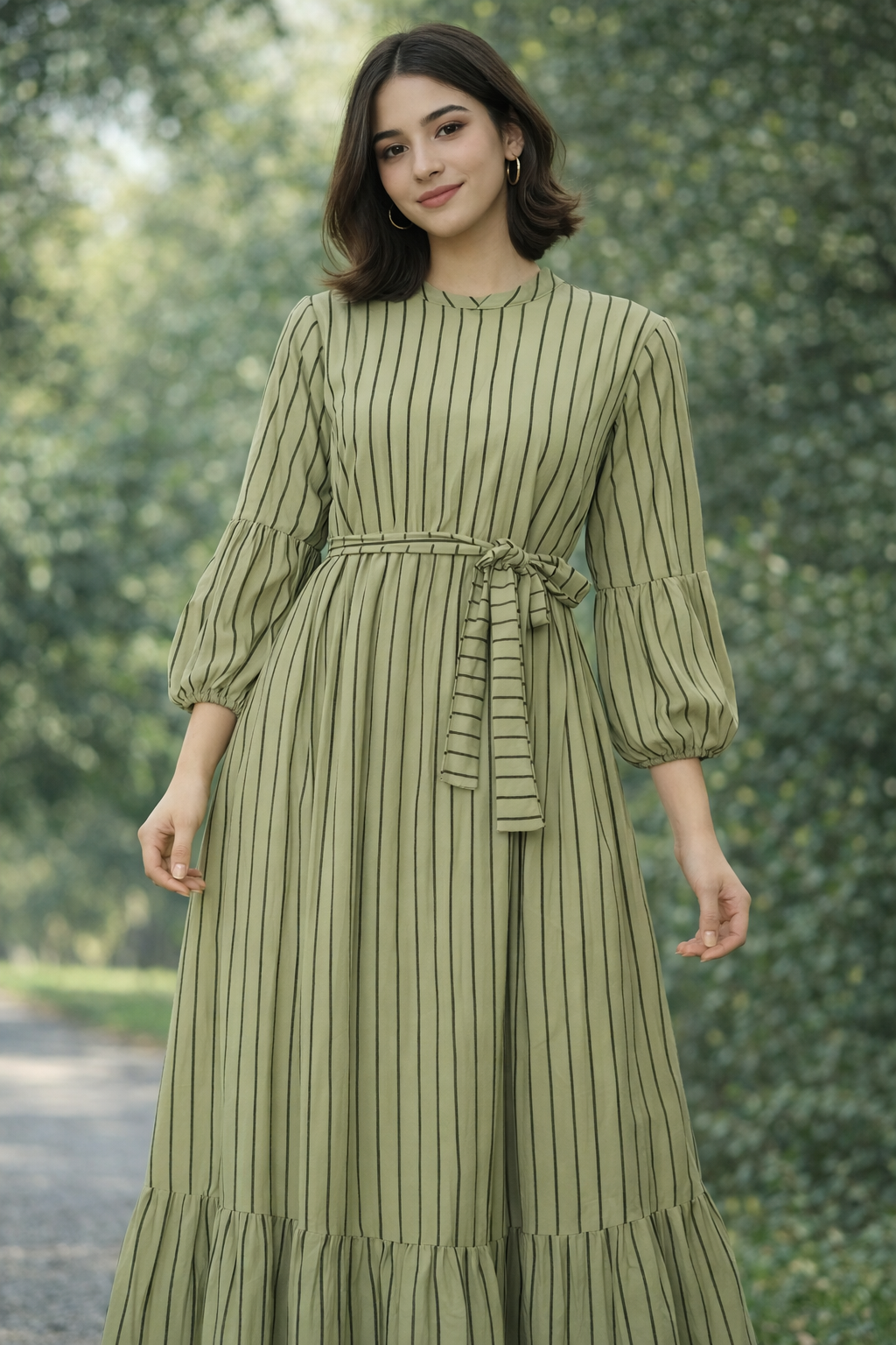 Mint Whisper Stripe Maxi