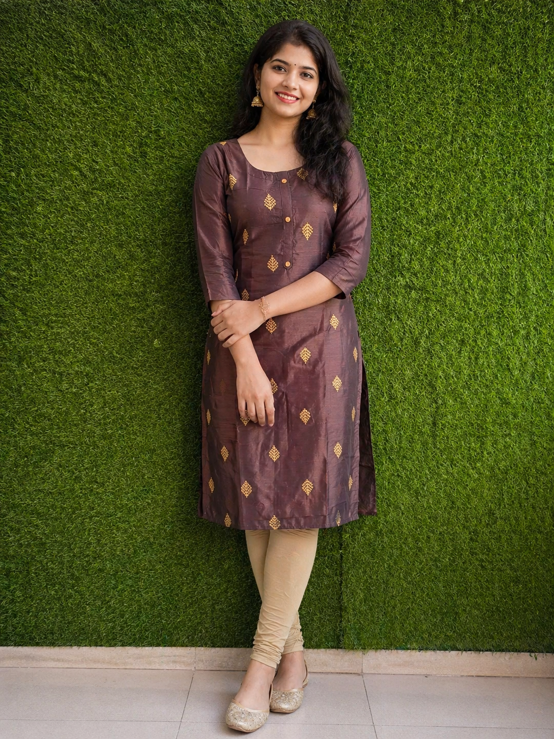 Midnight Gold Motif Kurti