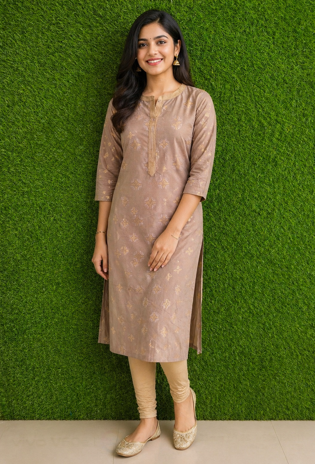 Mocha Gold Grace Kurti 
