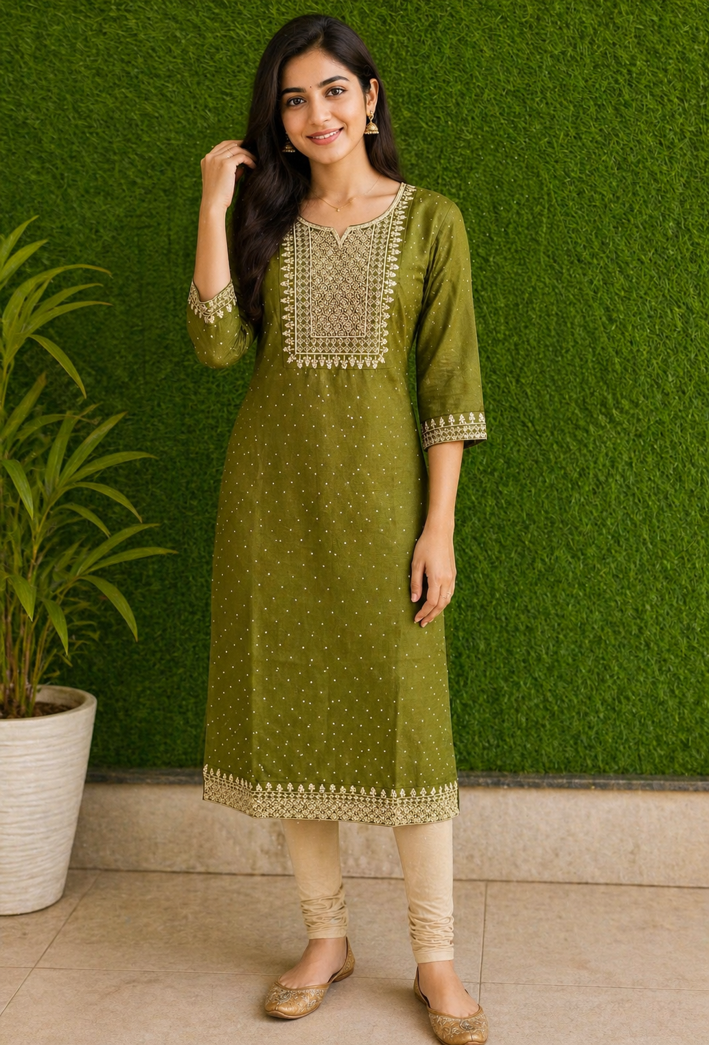 Emerald Noor Embroidered Kurti
