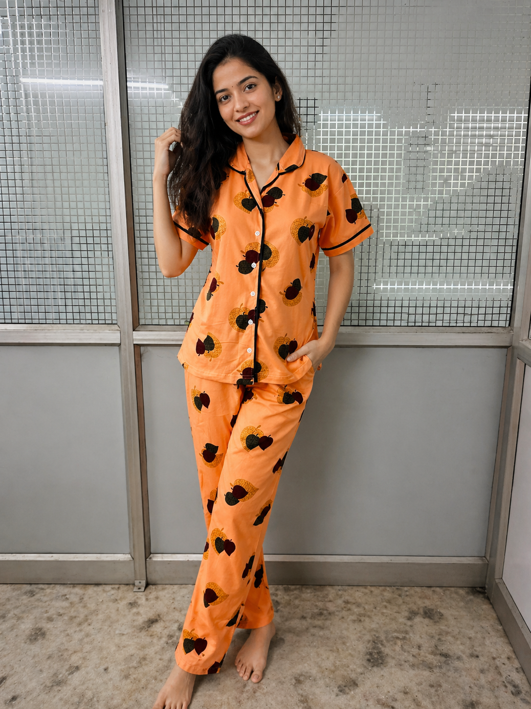 Sunset Charm Printed Nightsuit
