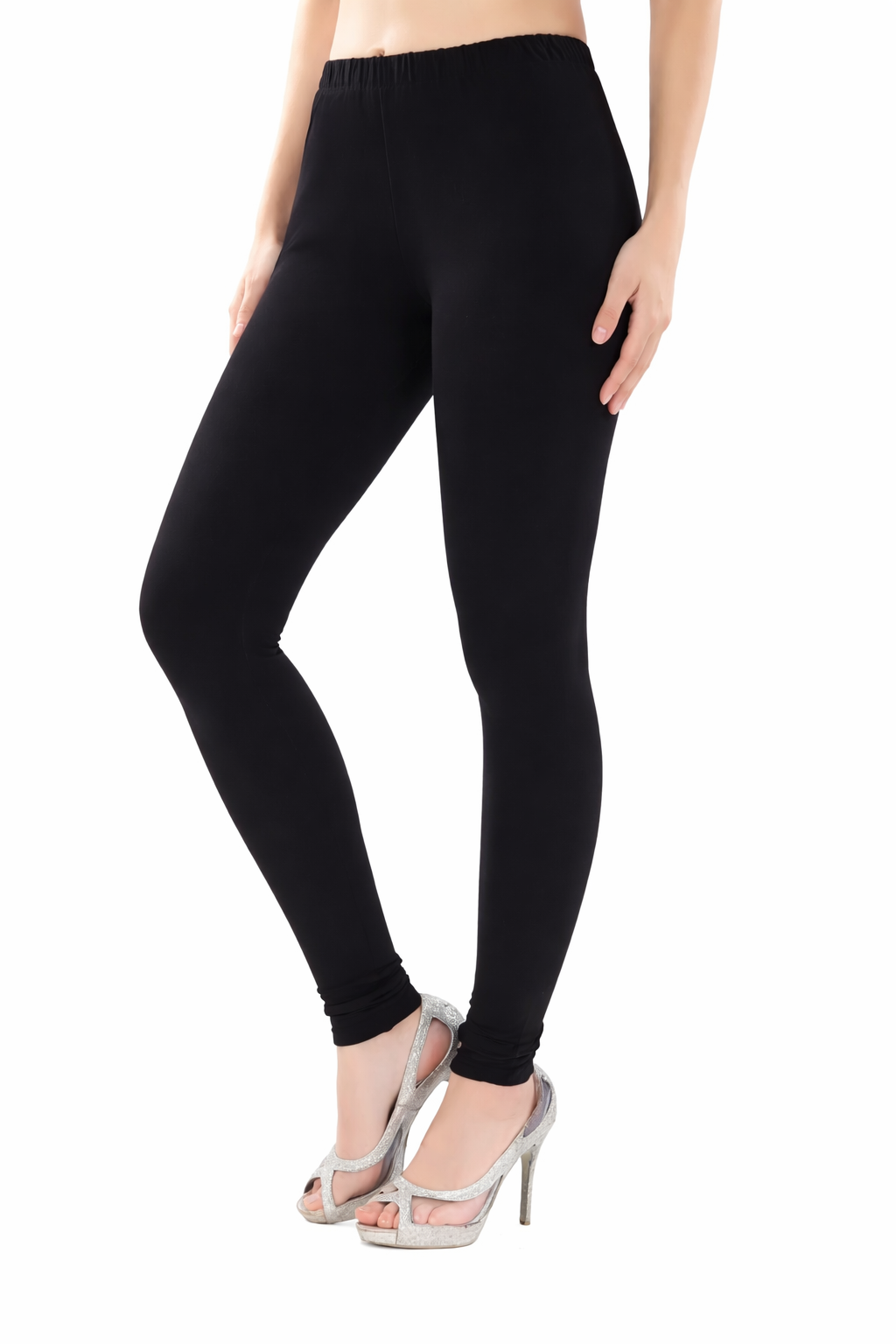 Women's Classic Black Ankle Length Leggings