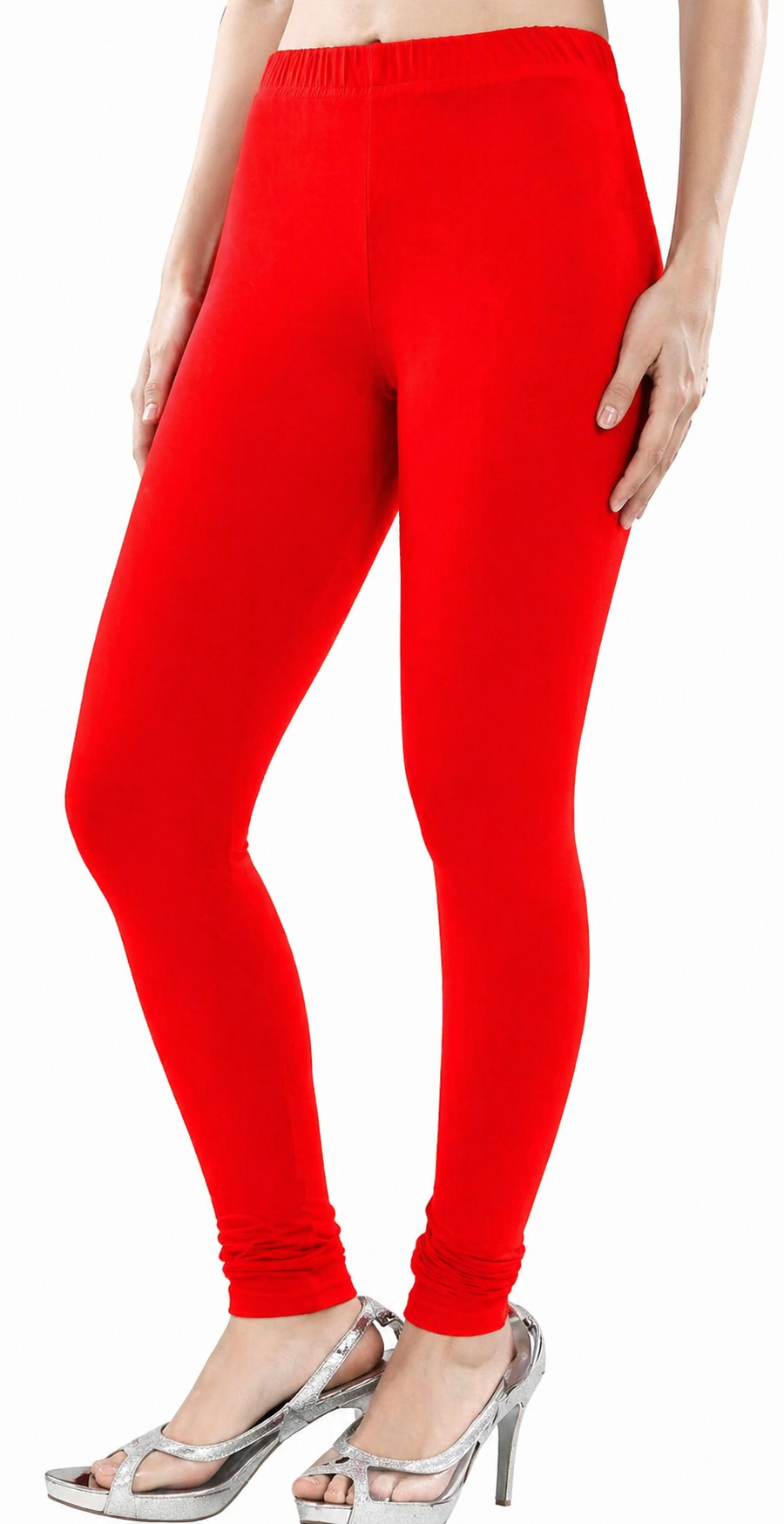 Bold Red Stretch Leggings