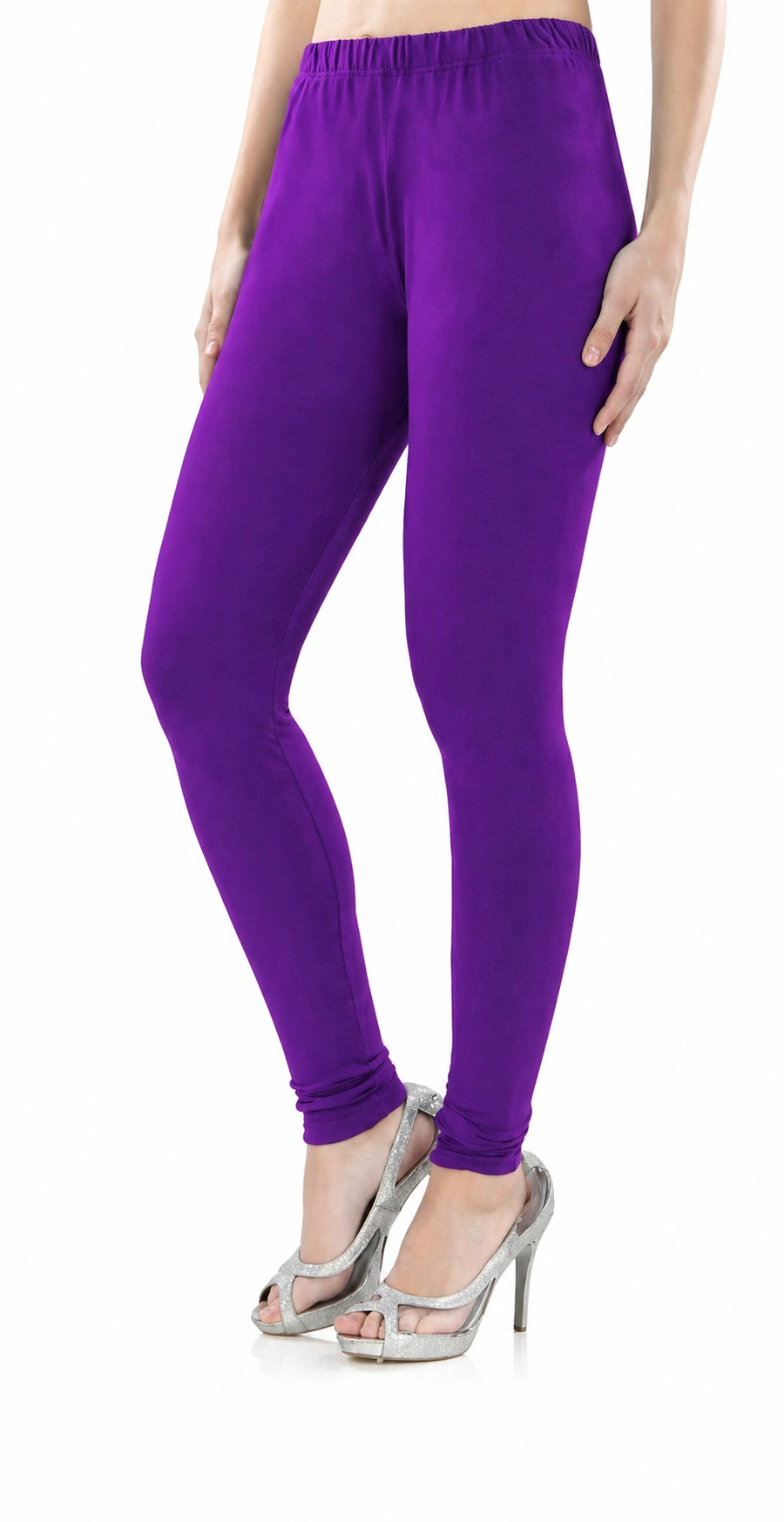 Purple Stretch Slim Fit Leggings