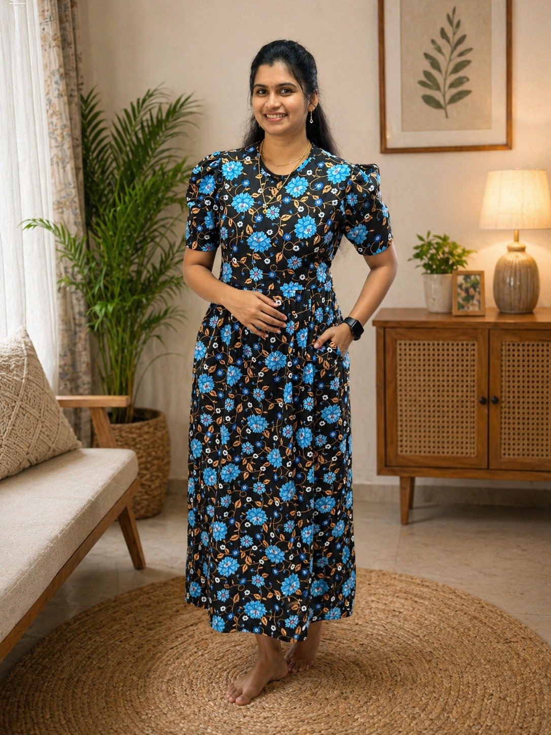 Midnight Bloom Feeding Dress