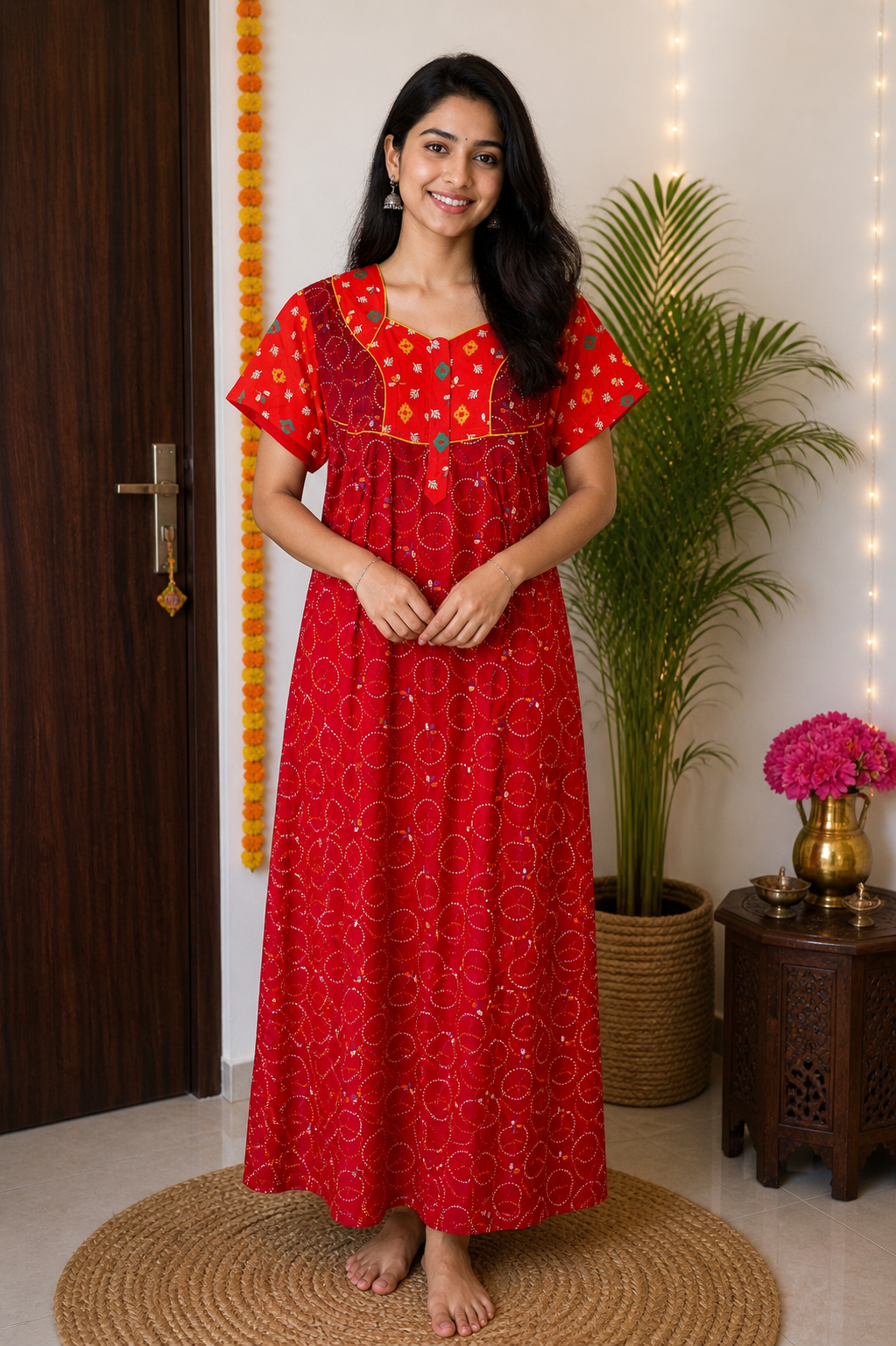 Scarlet Bloom Printed Maxi Dress