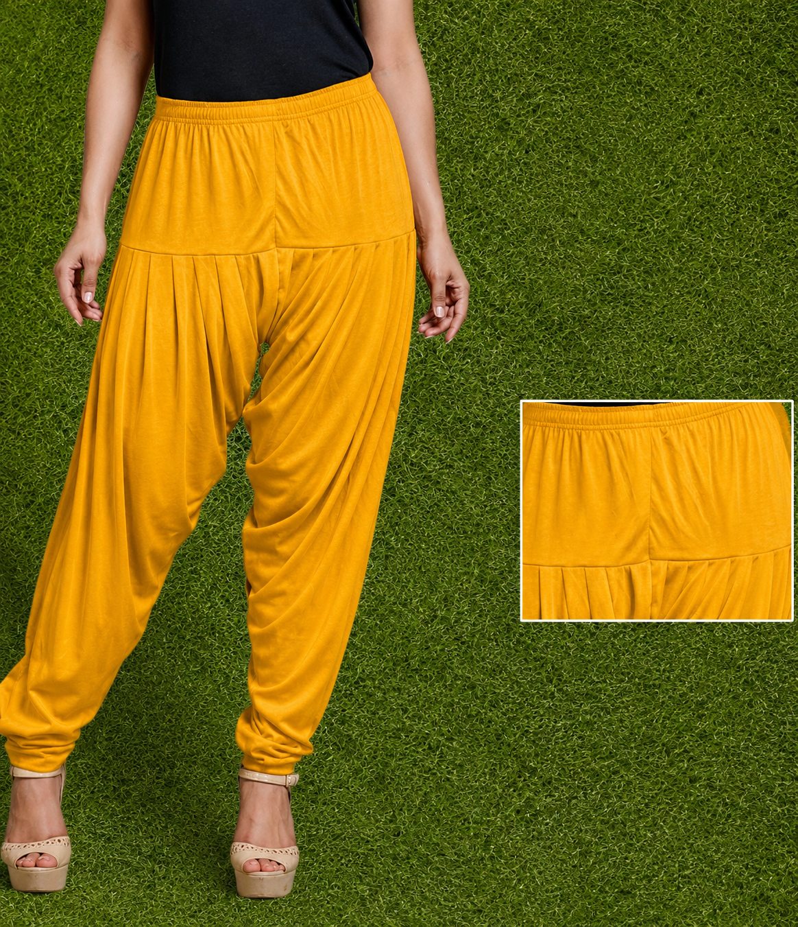 Mustard Yellow Soft Cotton Patiala Pants