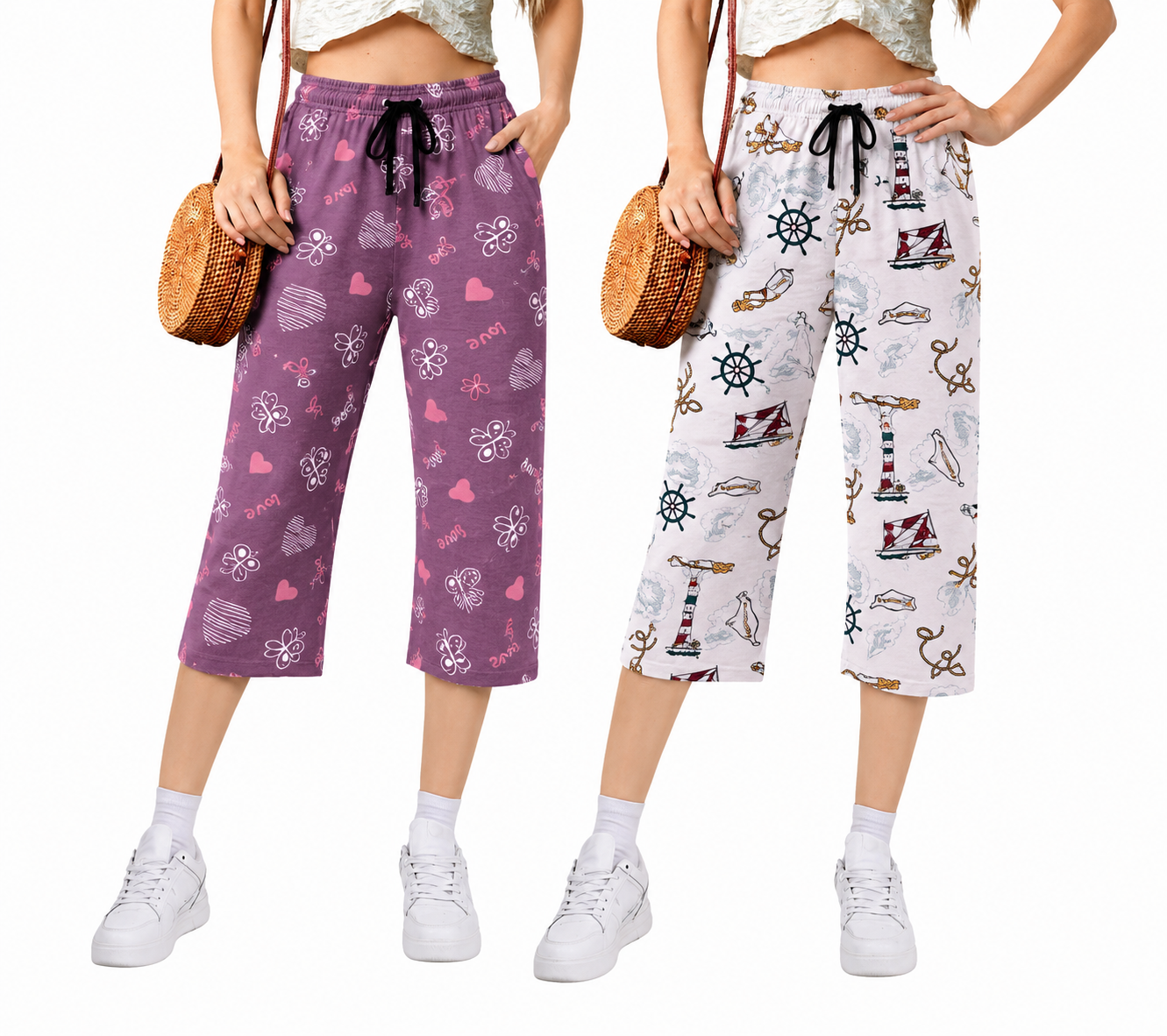 Women’s Printed Capri Pants Combo Pack