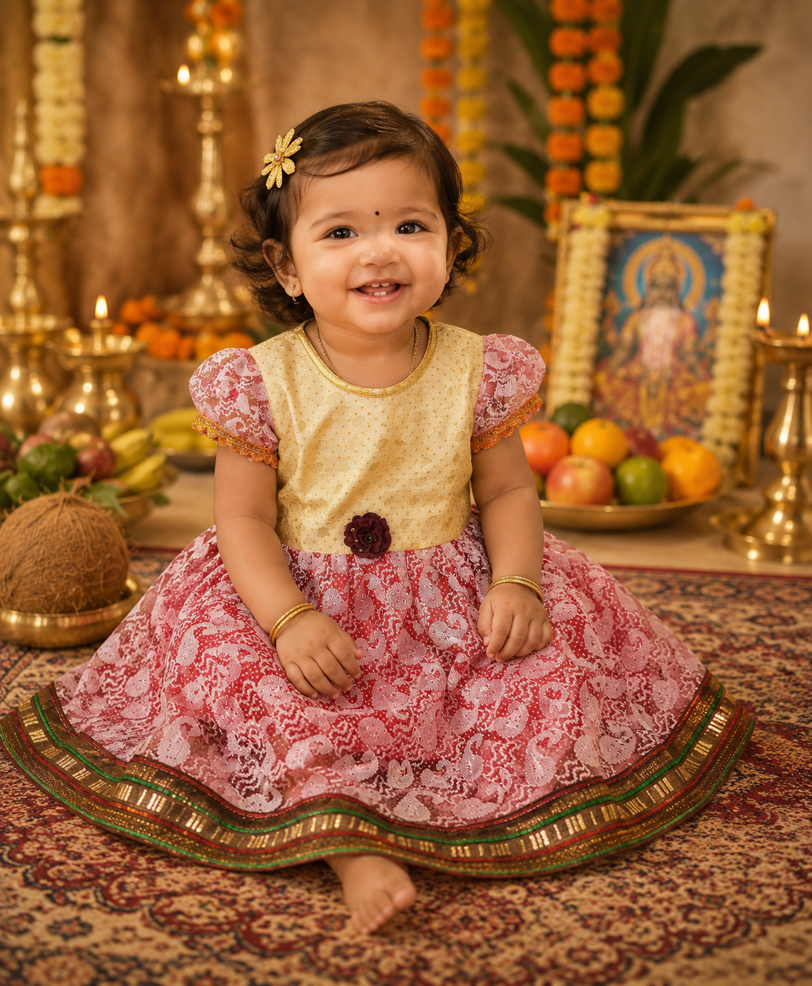 Baby Girl Ethnic Lace Party Dress