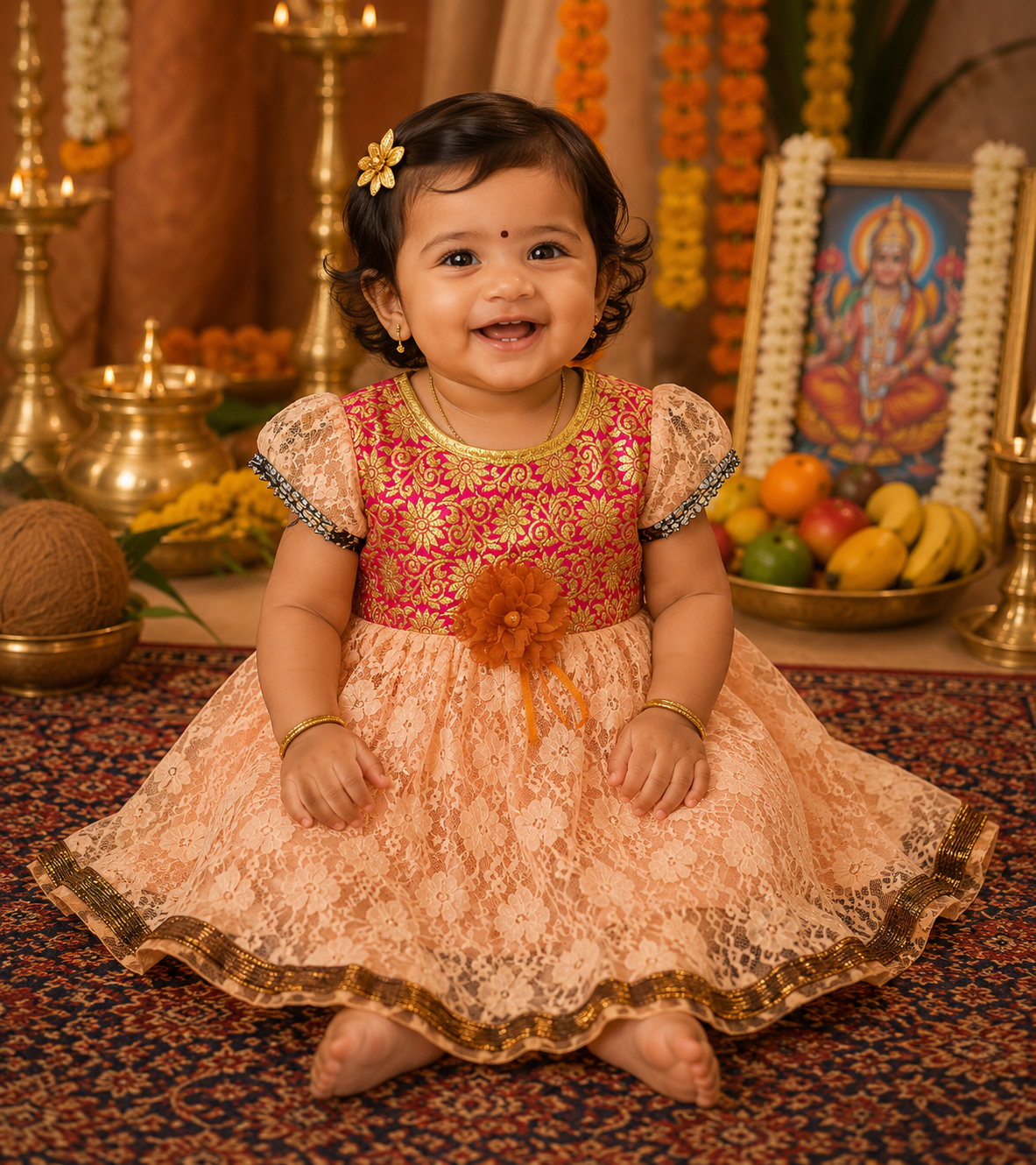Baby Girl Designer Ethnic Party Dress