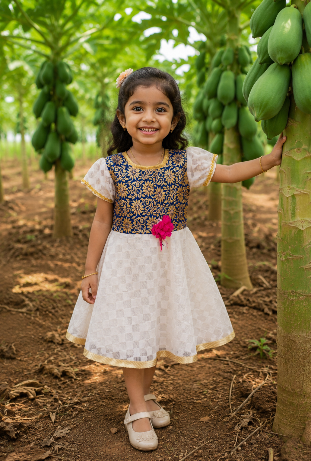 Royal Bloom Ethnic Party Frock