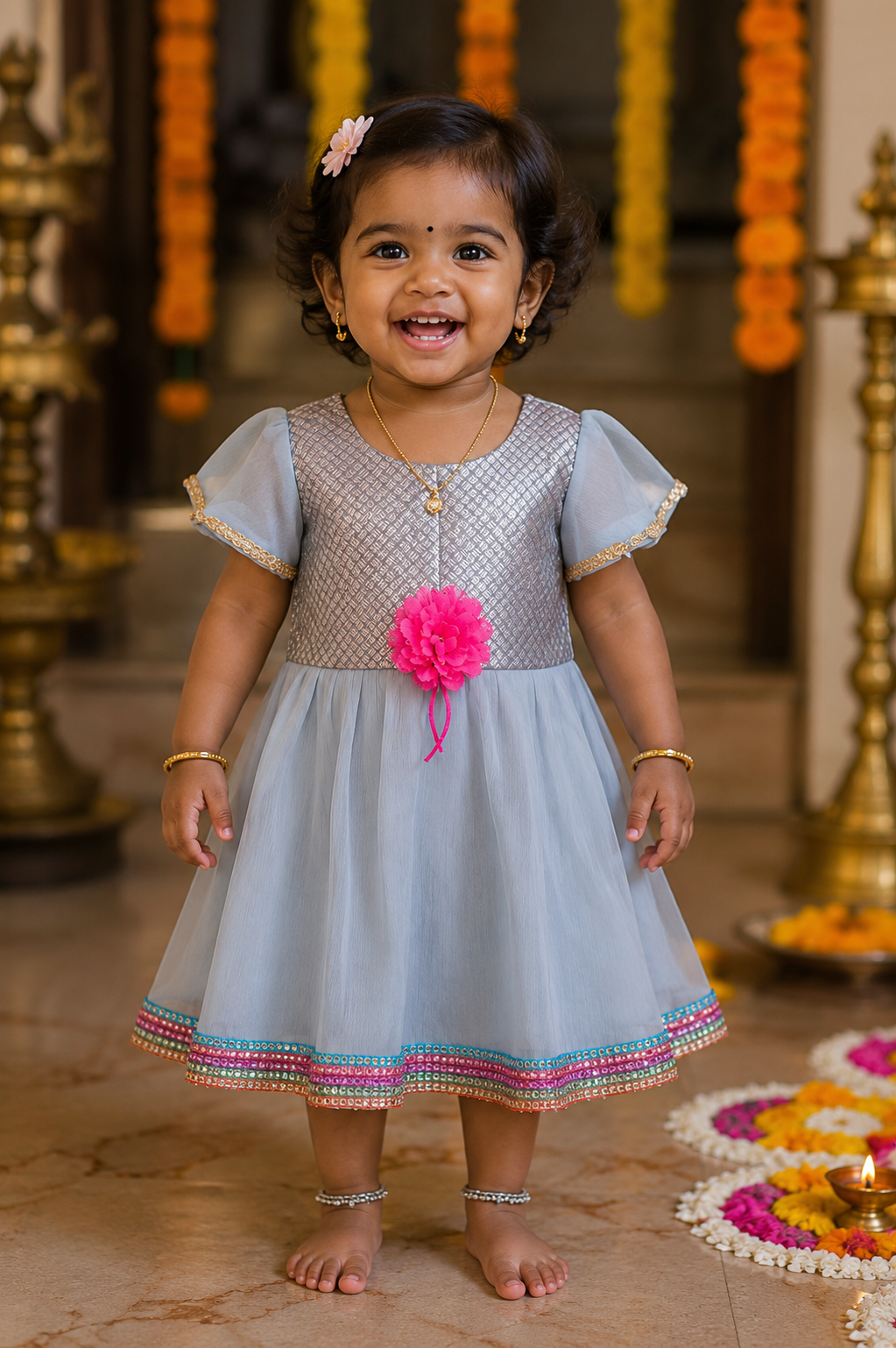 Silver Mist Princess Dress