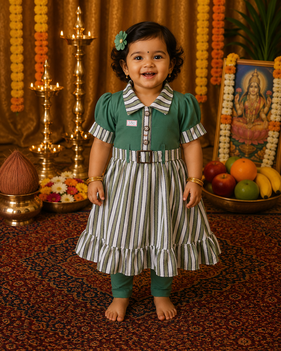 Little Charm Striped Party Dress