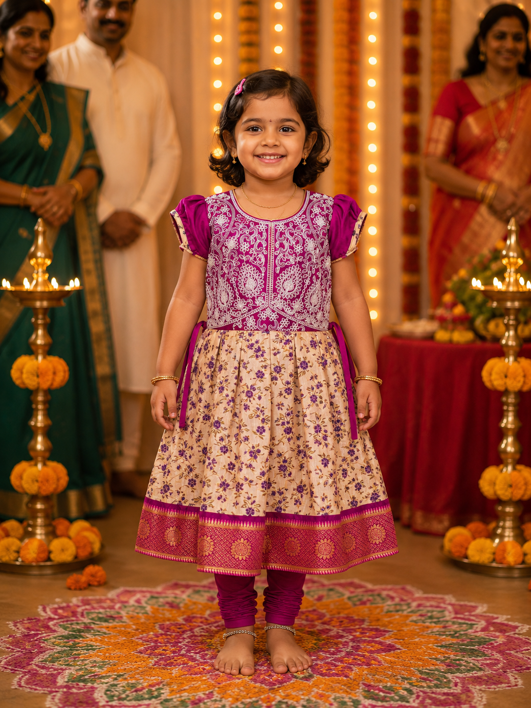 Princess Petal Ethnic Girls Dress