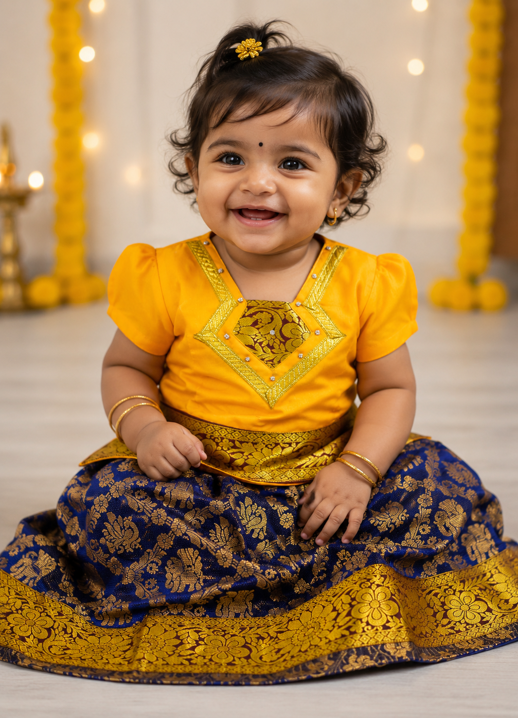 Tiny Royal Pattu Pavadai Set