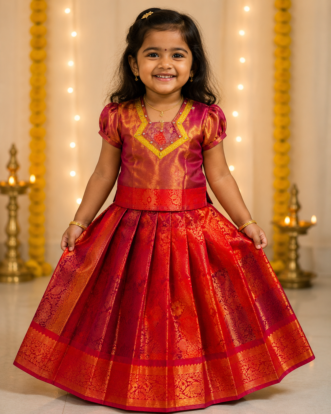 Grand Festive Silk Party Gown