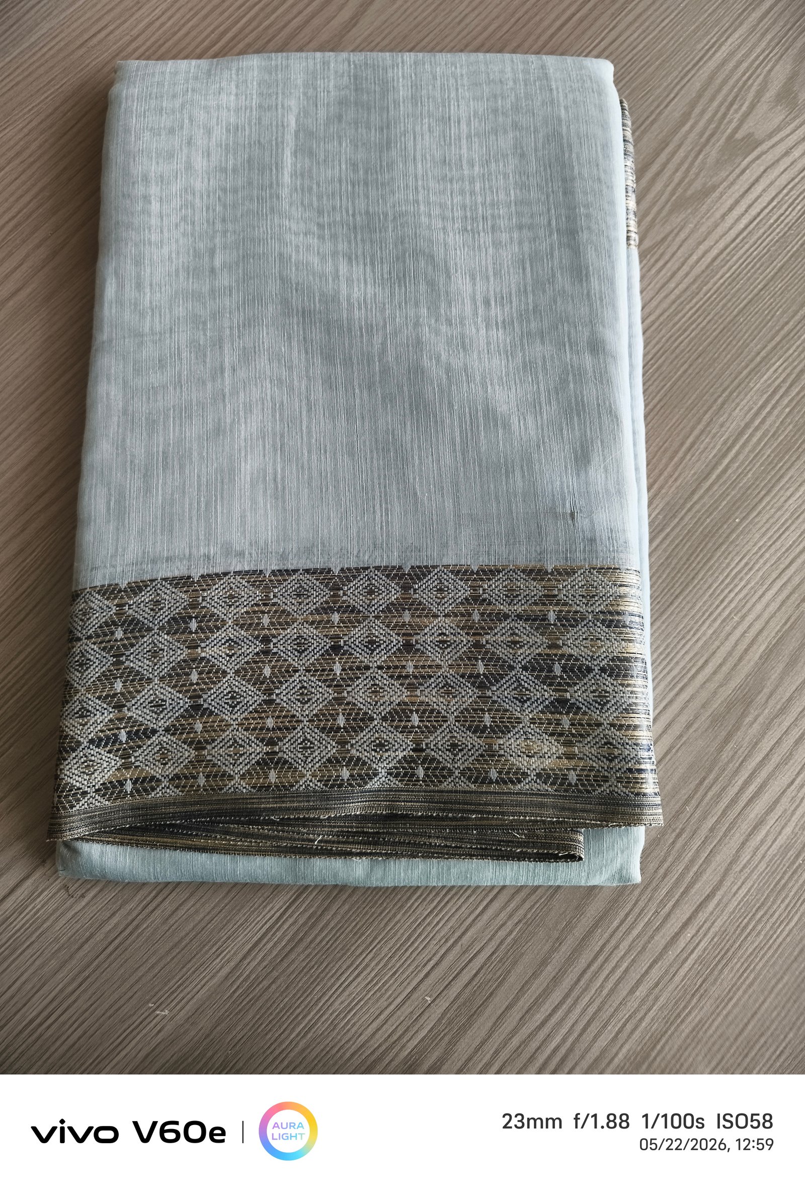 Silver Mist Elegance Soft Silk Saree