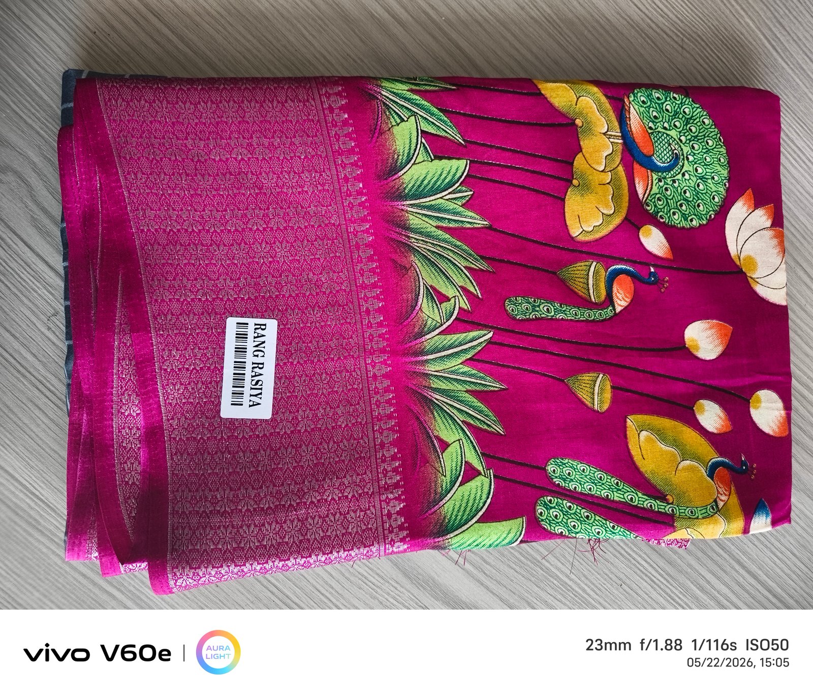 Rang Rasiya Pink Peacock Heritage Saree