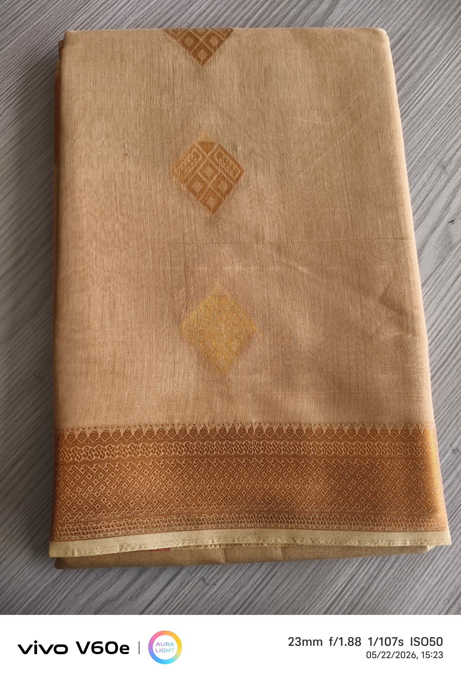 Elegant Beige Soft Silk Saree